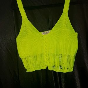 NWOT crop top spaghetti  strap sweater